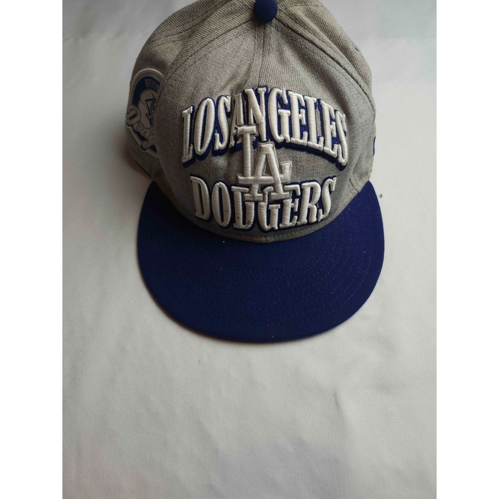 New Era 9FIFTY Los Angeles Dodgers Hat Mens Adjustable Gray Blue Snapback Cap